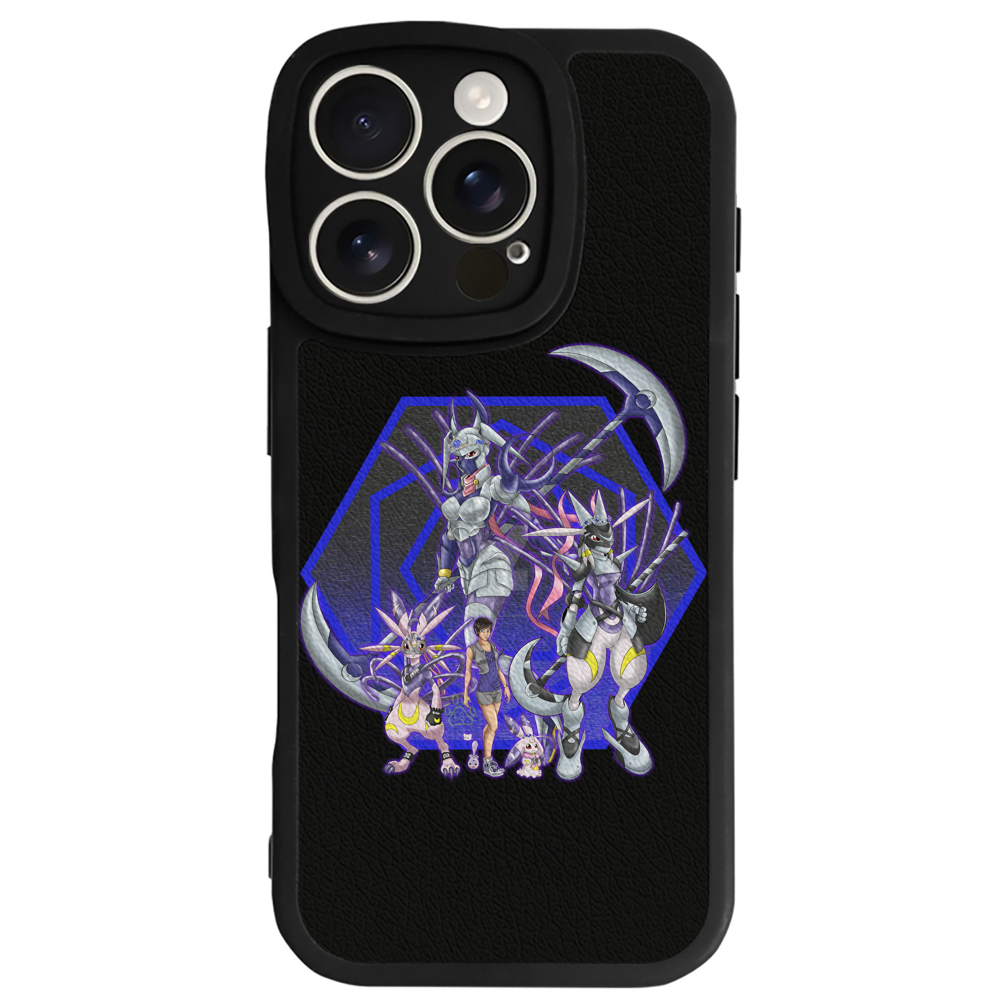（画像用） Digimon デジタルモンスター/デジモン 【iPhone 16シリーズ対応】シリコンスマホケース（レザー調） 材質：シリコン